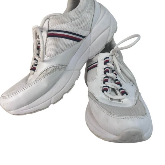 Tommy Hilfiger Sneakers Womens 8.5M WhiteLeather Sole Retro Classic 90s Y2K - Picture 2 of 9